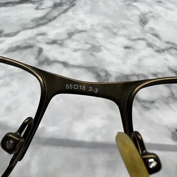 Safilo Elasta 7196 0JWU Eyeglasses Frames Brown Rectangle full Rim 47-19-145 - Picture 11 of 12